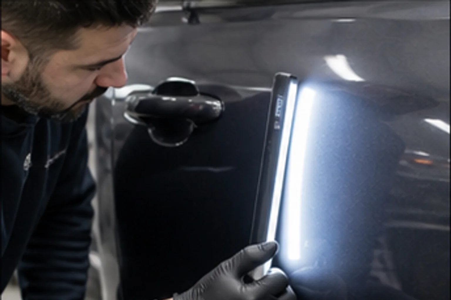 Paint inspection under LED light