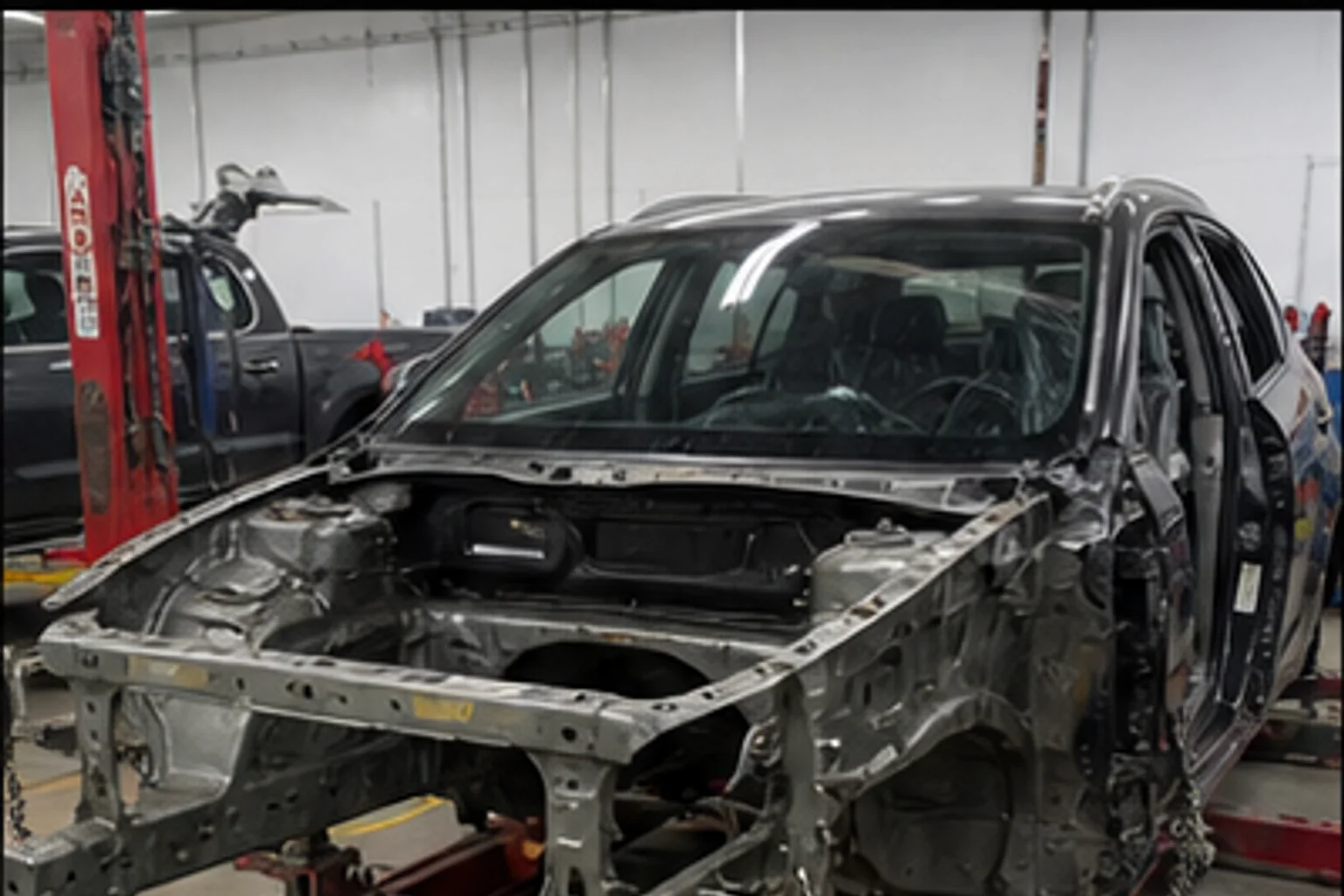 Collision repair — frame bay