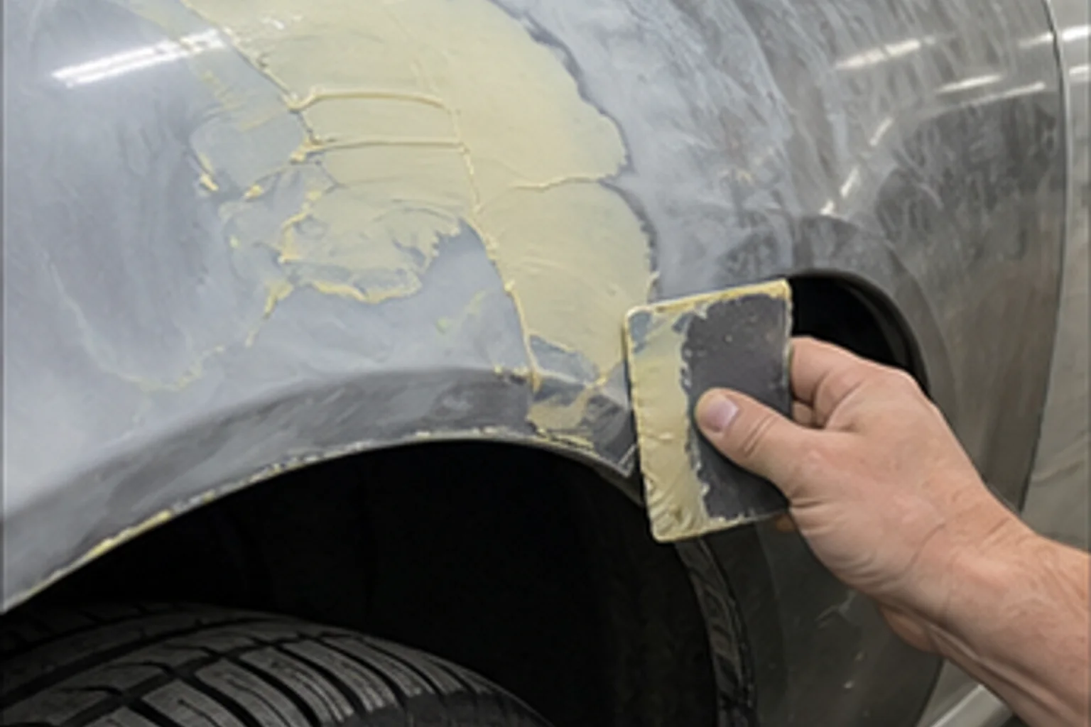 Traditional repair — filler and paint