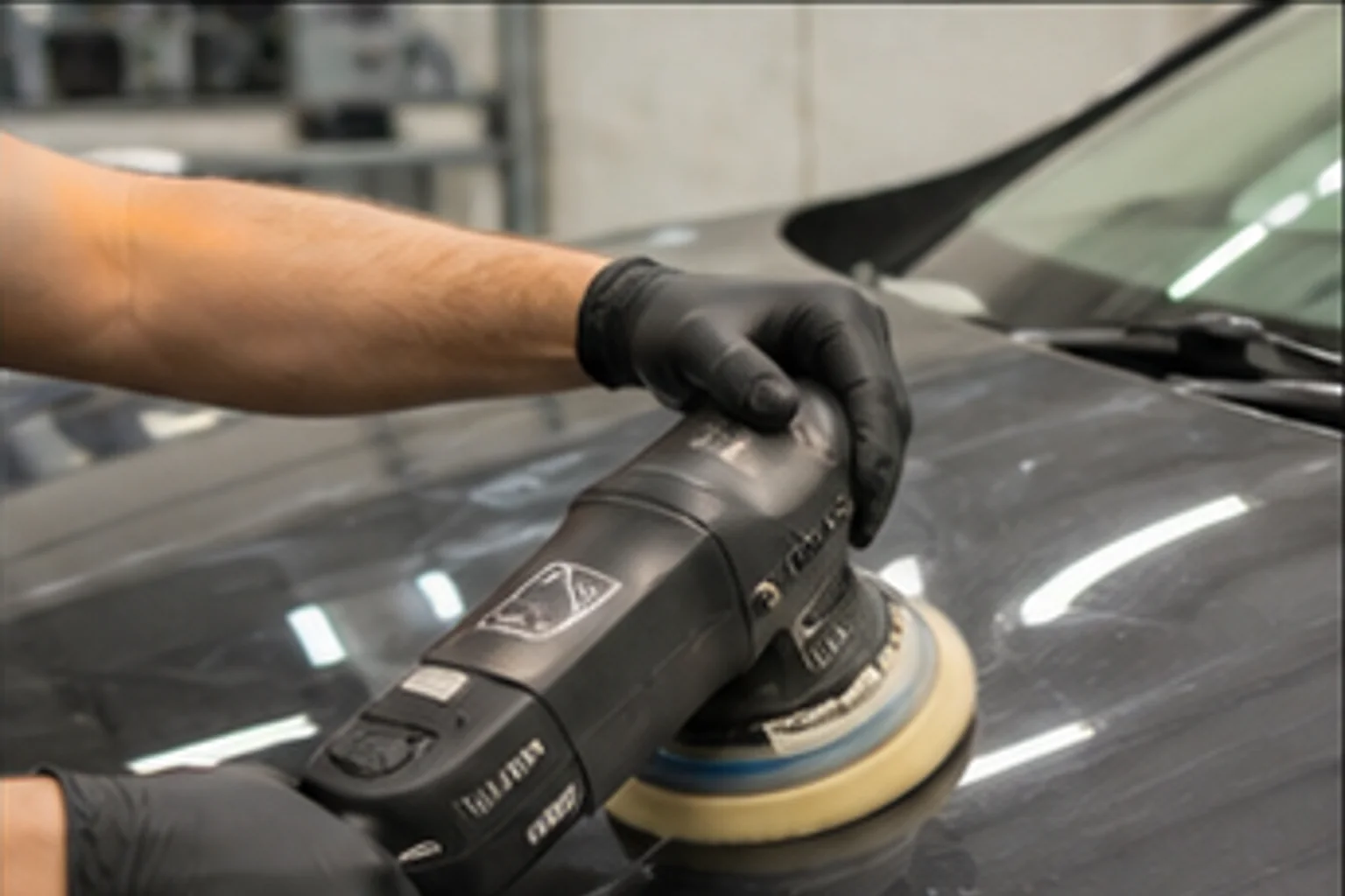 Dual-action polisher — machine pass
